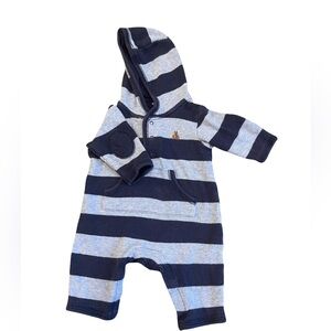 GAP Navy and Gray Striped Kids Footie